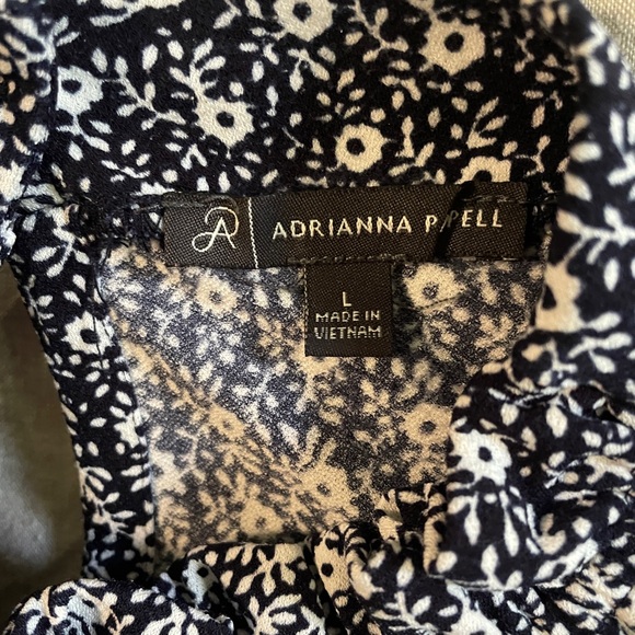 Adrianna Papell Navy Floral Sleeveless Top - Picture 4 of 6